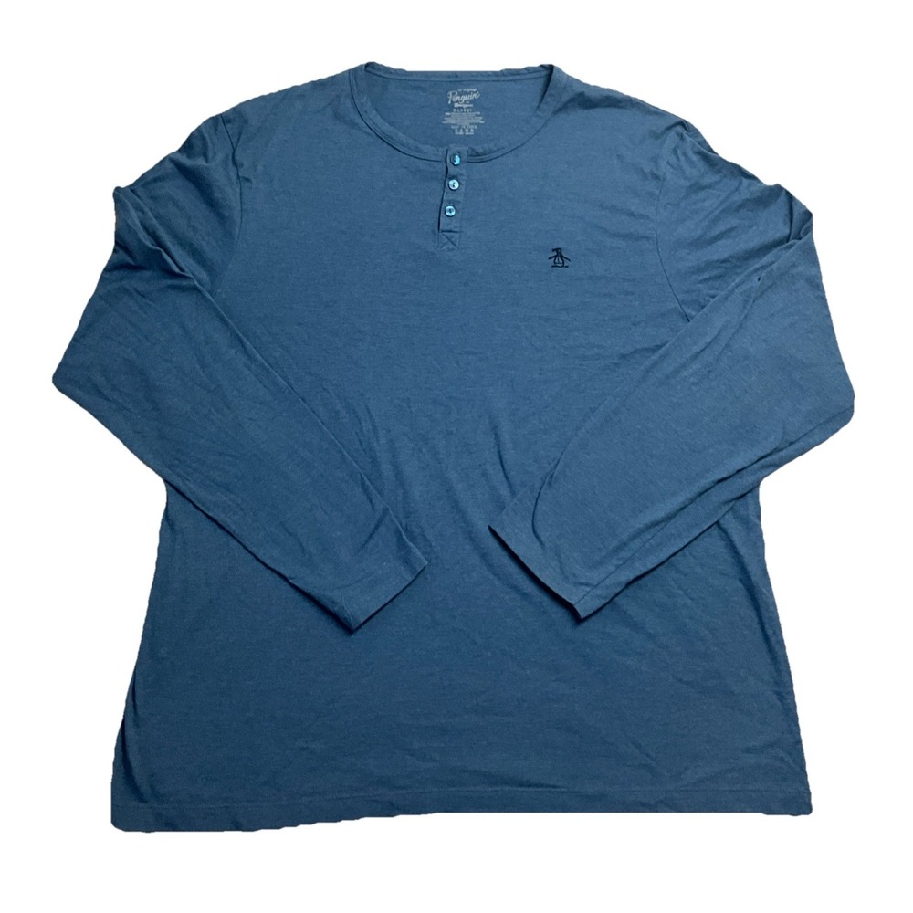Penguin Men's Blue Long Sleeve‎ Shirt Size XL